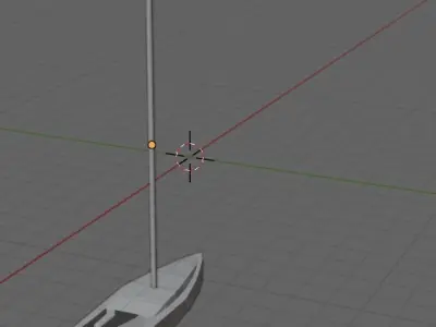 sail yacht low poly Low-poly 3D model