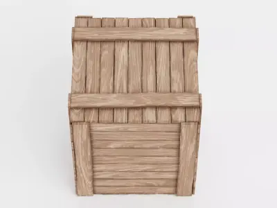 Wooden Crate V11 - Clean Storage and Transport Box 3D model