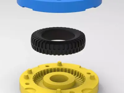 Mold for diecast  tire 3 Scale 1 to 10 and 1 to 14 and 1 to 25 3D print model