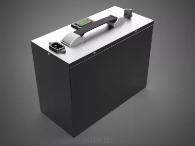 PORTABLE ELECTRIC LITHIUM ION LFP BATTERY PACK CASE CARRY HANDLE 3D model