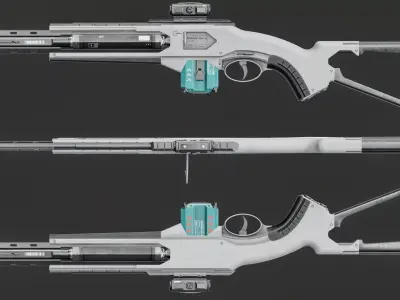 ShotGun-SciFi Low-poly 3D model