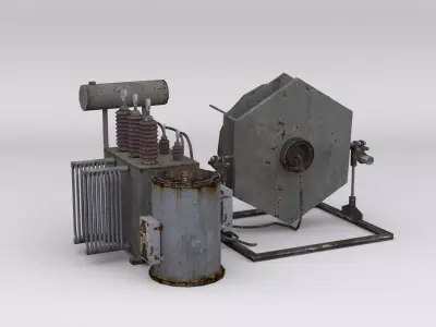 Military Radar Low-poly 3D model