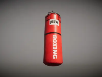 Punching Bag Low-poly 3D model 3