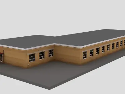 Realistic European City Block Building 35 3D model