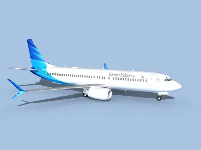 Boeing 737-800 Max Garuda Indonesia 3D model