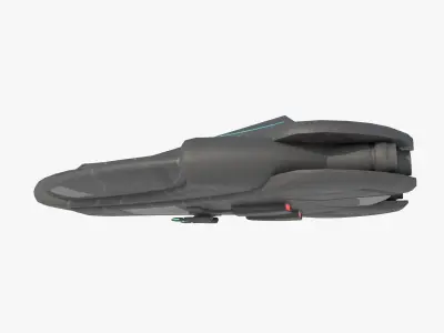 battleship Alkesh Low-poly 3D model