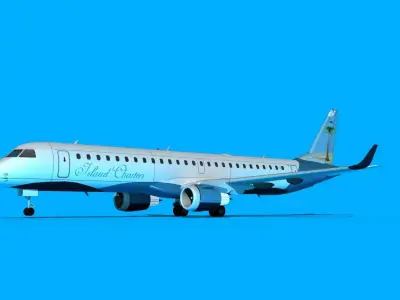 Embraer Emb-190 Island Charter 3D model