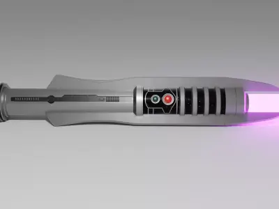 Darth Revan Lightsaber Low-poly 3D model
