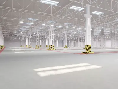 Factory warehouse 3D model buy