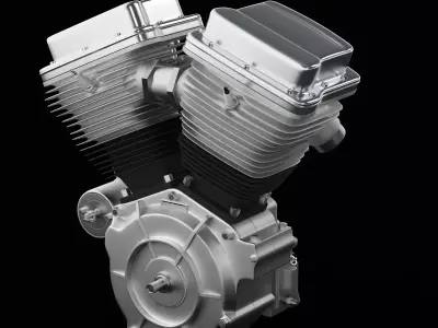 V-Twin Engine 3D model