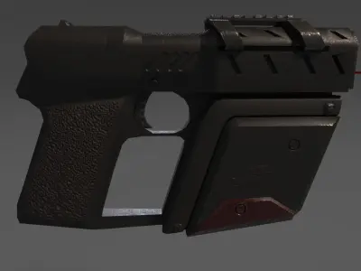 Sci fi pistol Free low-poly 3D model