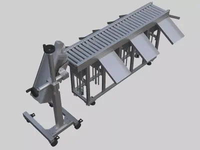 Automatic identification and sorting system for express delivery 3D model