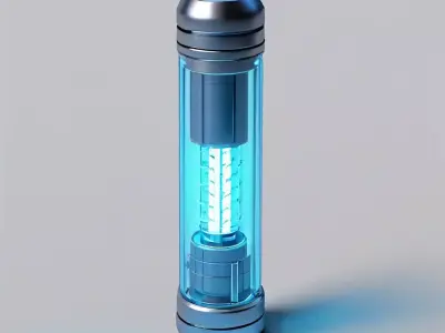 SciFi Energy Cell Canister Low-poly 3D model