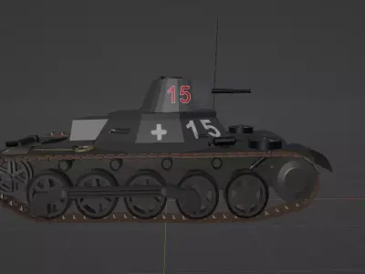 World War 2 German Panzer Kampfwagen 1 3D model