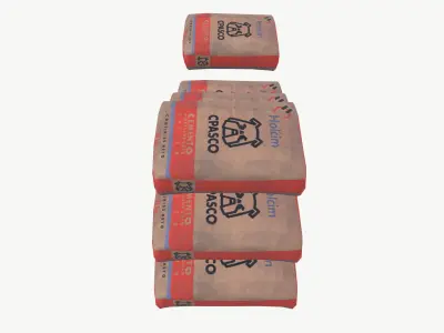 Cement Bags Low-poly 3D model purchase