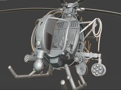 Military Precision Ultimate Attack Helicopter Model 3D print model