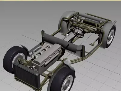 Chassis Car 50-60s 3D model
