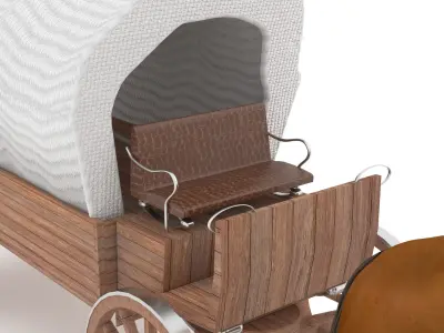 Western Wagon 6 - 4K 3D model