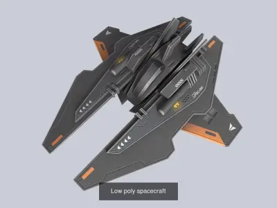 Low poly spacecraft collection 3D Model Pack