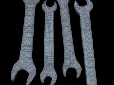 Wrenchs Middle Poly 3D model