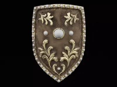 Ancient War Shield Low-poly 3D model purchase