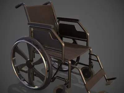 WheelChair 4K PBR Low-poly 3D model