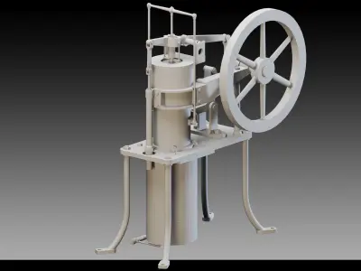12 Steam Engines- Vol 02- High detail 3d models Low-poly 3D model