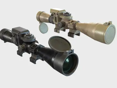 Optical Scope 101 Low-poly 3D model
