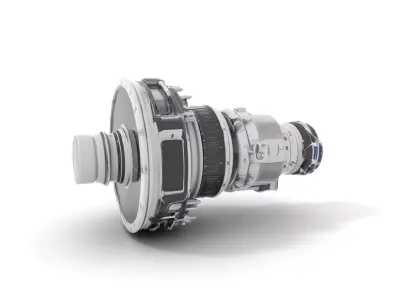 Jet Engine Model Pack with Detailed Components Low-poly 3D model