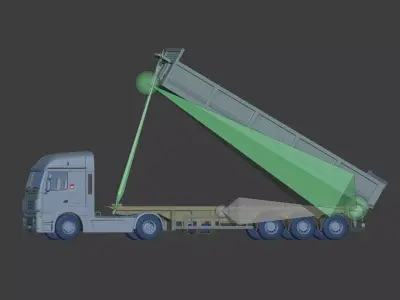 Generic Tipping Trailer - Transfer Dump - Heavy Transport Truck 3D model