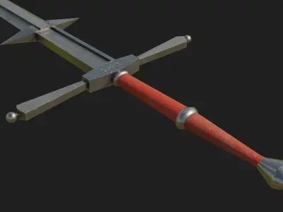 Zweihander Sword - Low Poly Low-poly 3D model