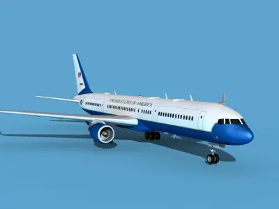 Boeing C-32B Air Force 2 Upgraded 3D model
