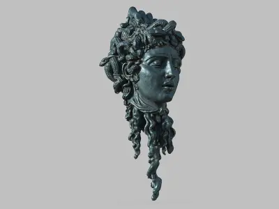 Medusa Head Bust 3D model