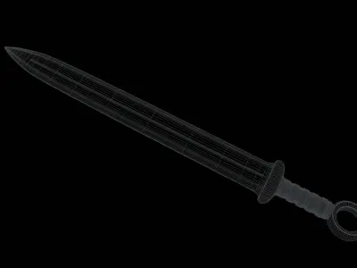 Roman bronze sword Free low-poly 3D model