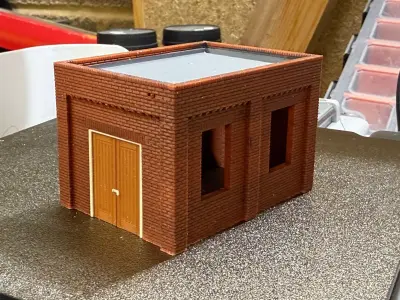 Model Railway Small Brick Boiler House Building 3D print model