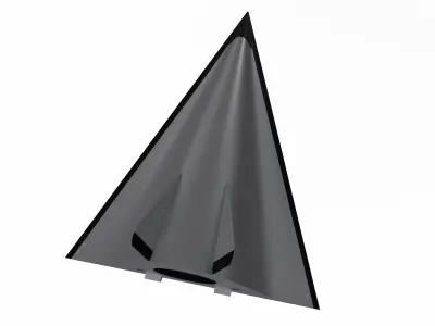 Avangard Hypersonic Glide Vehicle Low-poly 3D model