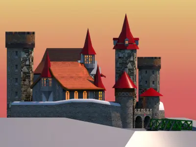 Medieval Castle Free 3D model purchase