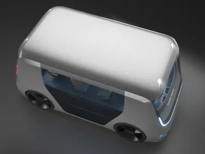 Futuristic Minibus 3D model
