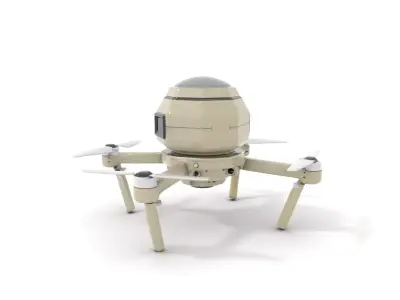 Desert Surveillance Drone model pack Low-poly 3D model