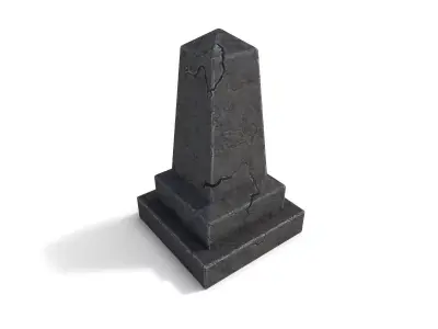 Cemetery Obelisk Low-poly 3D model