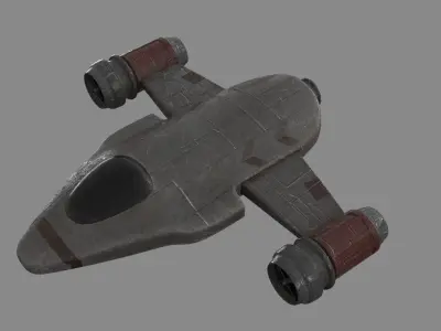 Sci fi Spaceship  with PBR textures Free 3D model