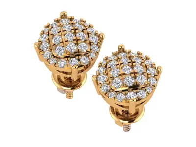 Antique Round Earing 3D print model