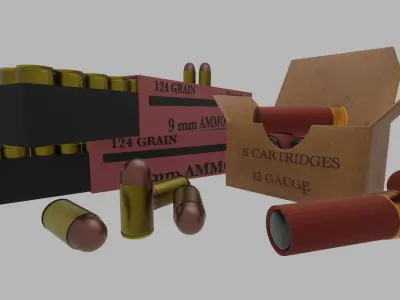 Ammunition prop 3d model Low-poly 3D model