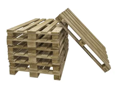 Wooden Pallet 3D model 4