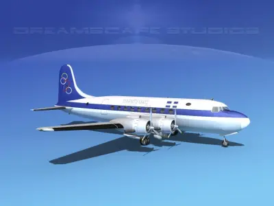 Douglas DC-4 Olympic 3D model