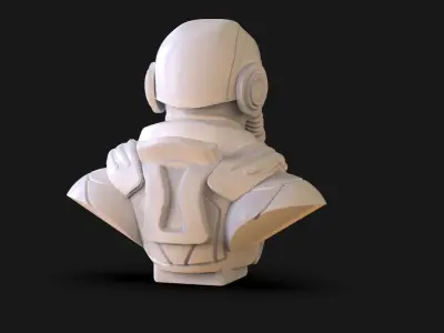 Sci Fi soldier Bust 3D print model