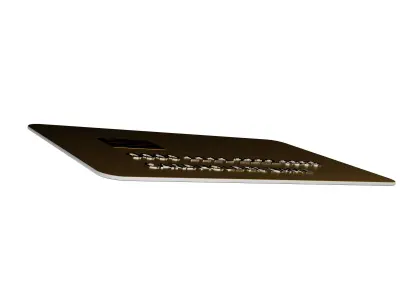 Gold bank credit card 3D model