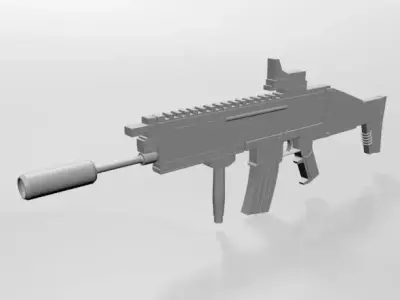 FN SCAR-H Rifle 01 3D model
