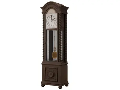 Tall Clock - Antique Tall Clock 3D Lowpoly model Low-poly 3D model
