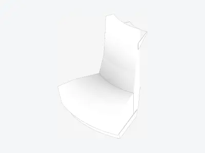 Seating - Contemporary - Blume - Extension - High Back Low-poly 3D model